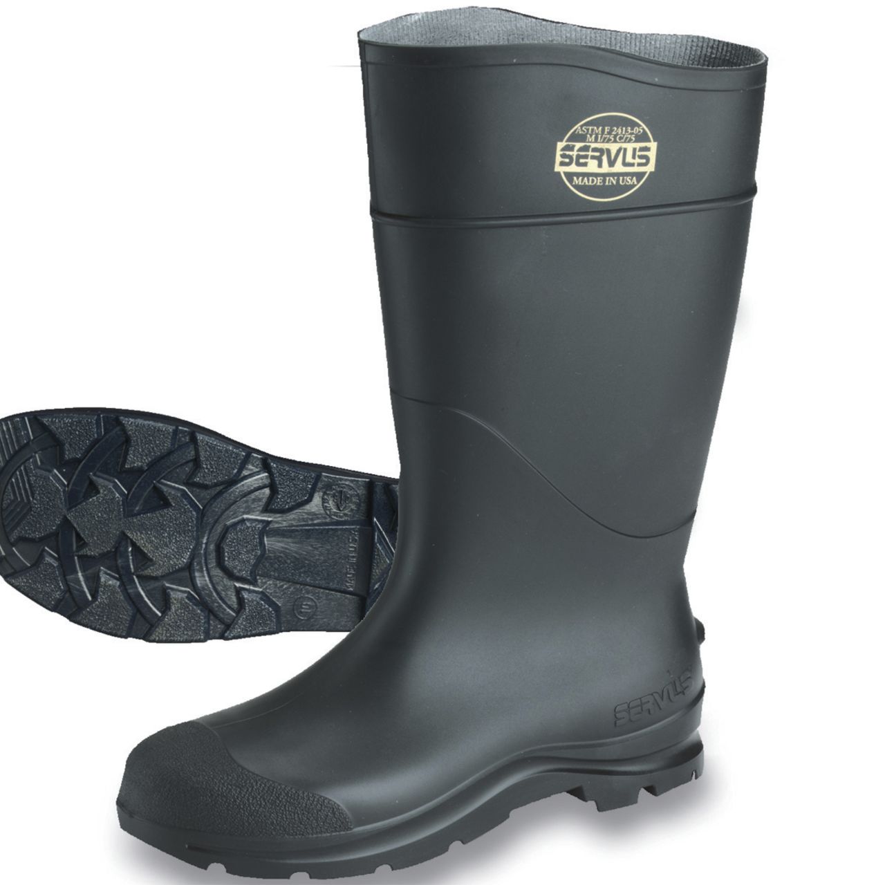 Servus Black PVC Rubber Boots