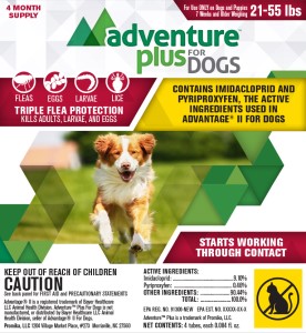 Adventure Plus For Dogs 4 pack 21- 55 lb
