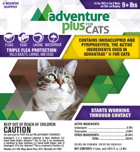 Adventure Plus For Cats 4 Pack  9 lb +