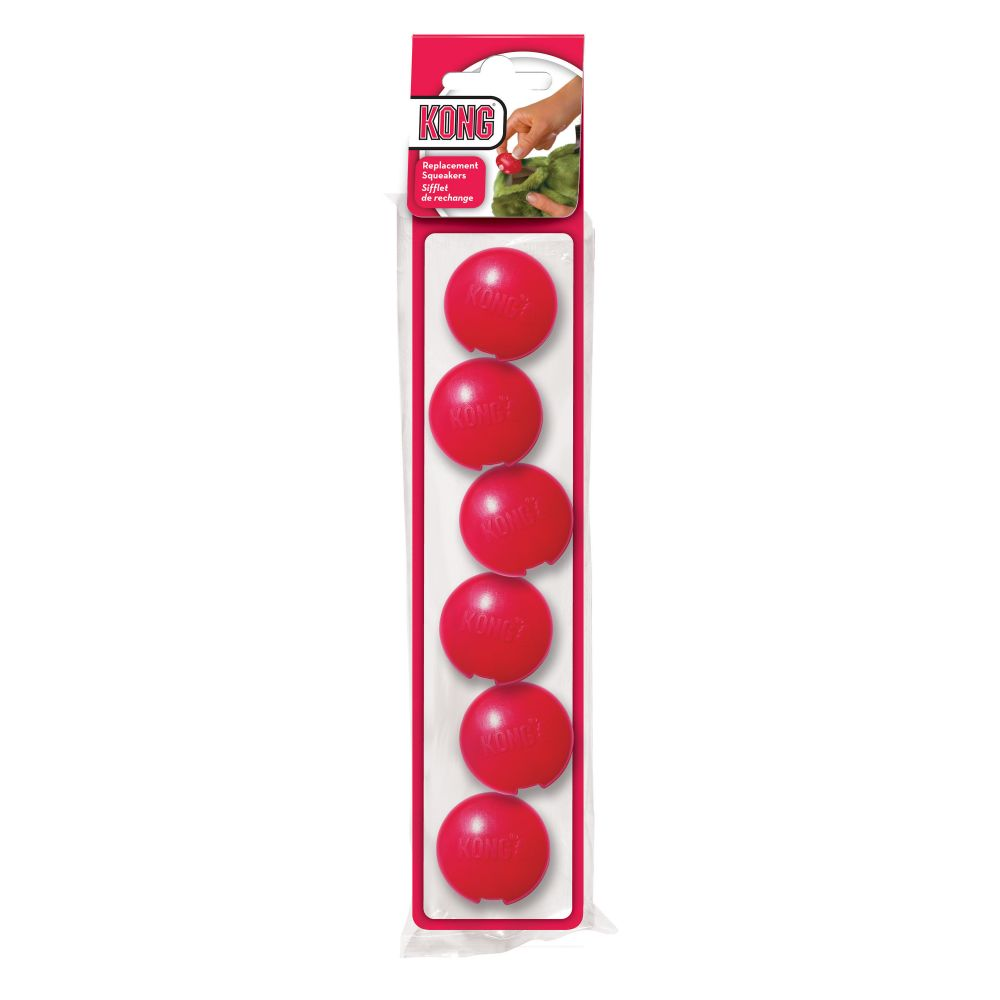 KONG REPLACEMENT SQUEAKER SMALL 6 CT