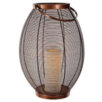 Patio Lantern, Wire, Copper, 16"