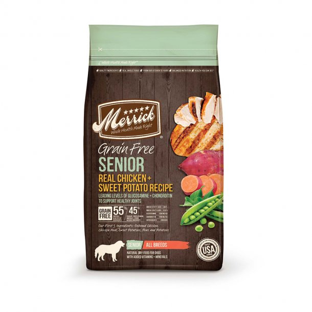 Merrick Grain Free Senior Chicken and Sweet Potato