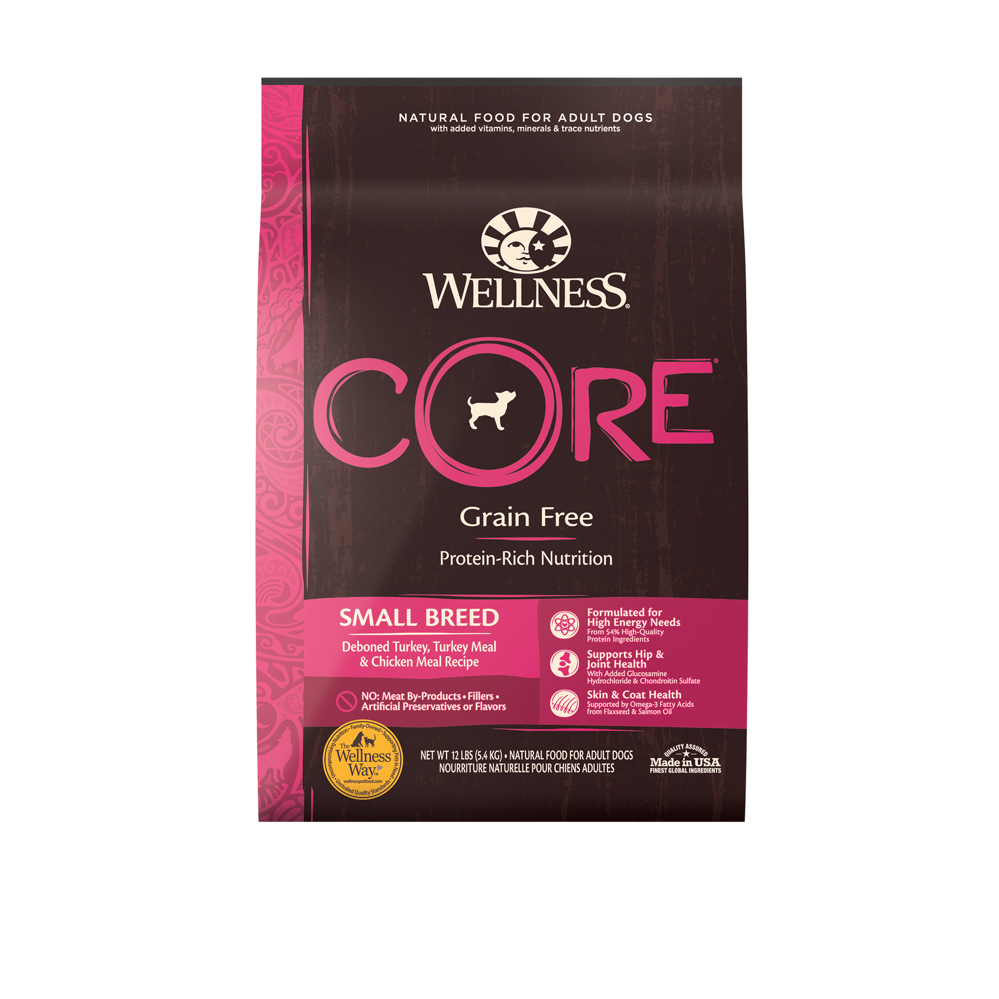 WELLNESS CORE GRAIN FREE SMALL BREED 12LB