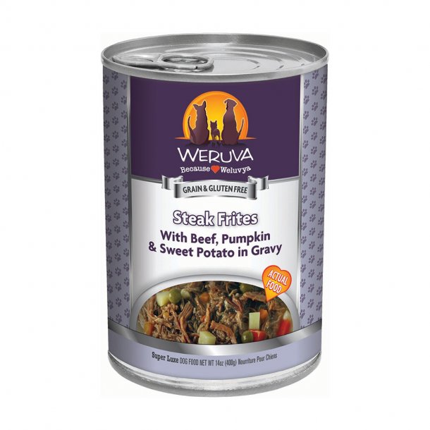 Weruva Steak Frites Beef ,Sweet Potato and Pumpkin 14.4oz