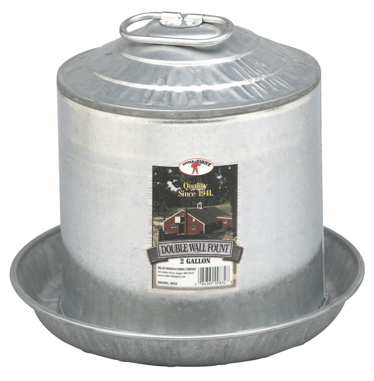 Departments Little Giant Double Wall Metal Fount Chicken Waterer