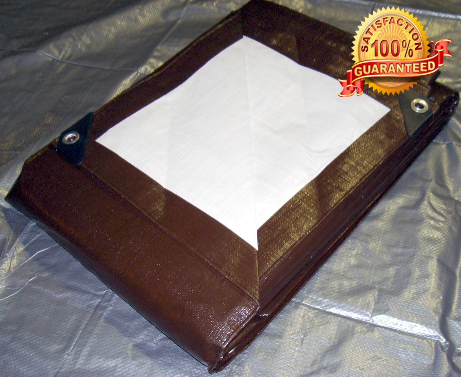 Brown/White Tarp 12' x 20'