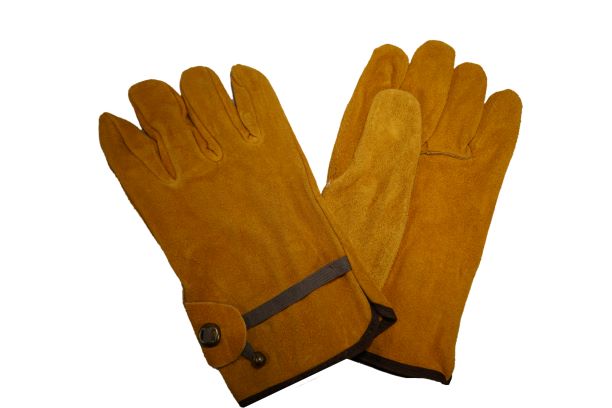 Glove Driver Split Cow PullStrap