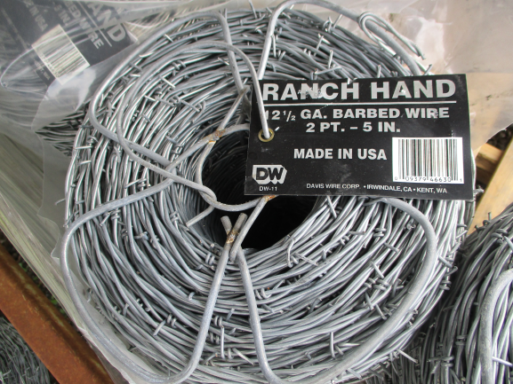 Davis Wire Ranch Hand Barbed Wire 2 Point 12 1/2 ga. Commercial Galv. 1320'