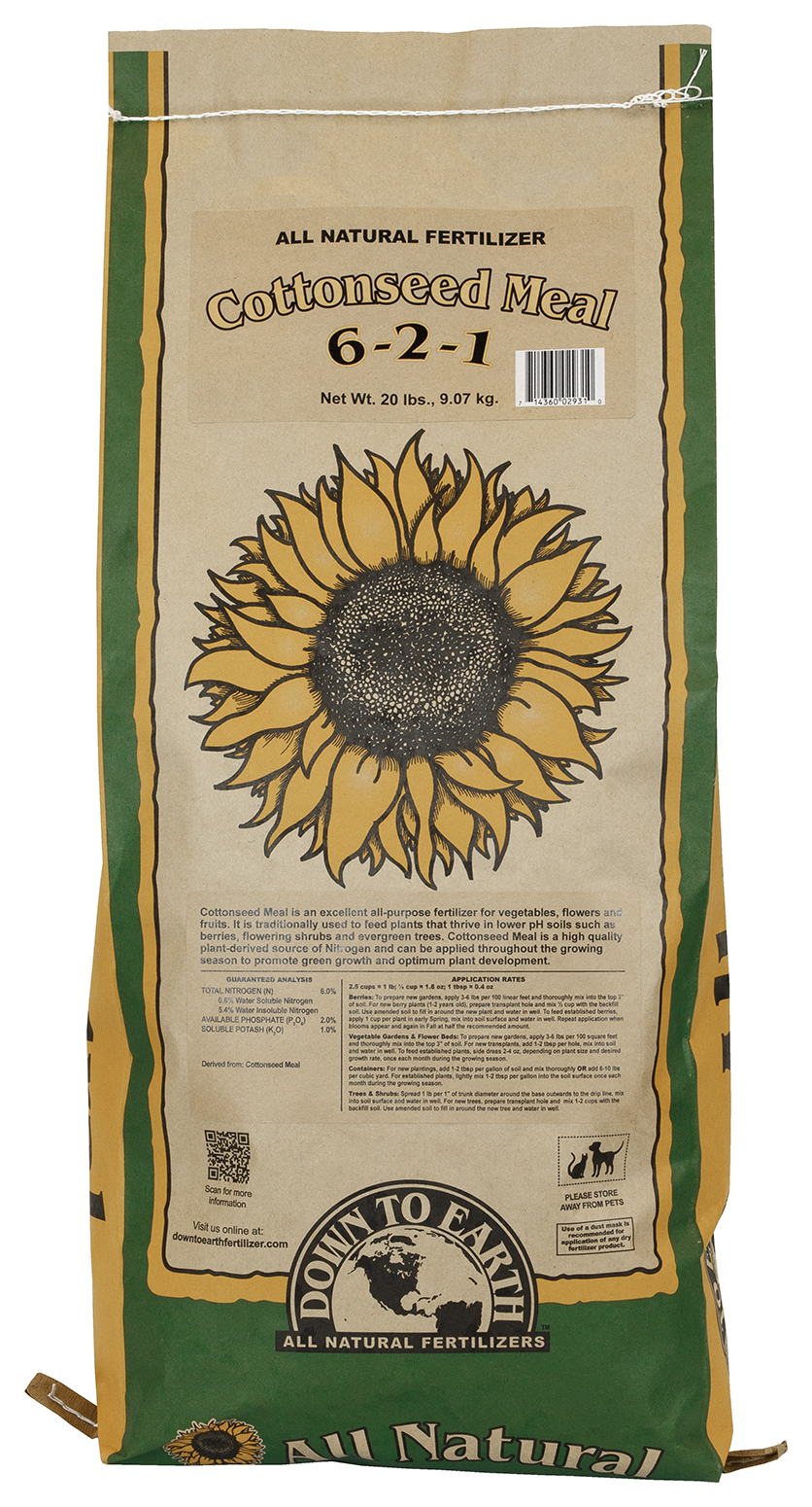 Down To Earth Cottonseed Meal 6-2-1 20 lb.