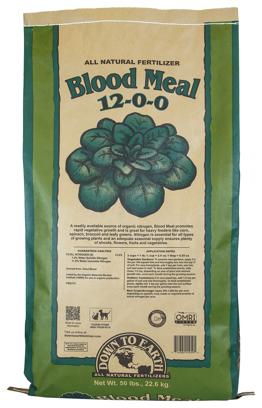 Down To Earth Blood Meal 50 lb.