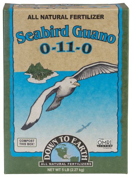 DOWN TO EARTH SEABIRD GUANO, 5 LB.
