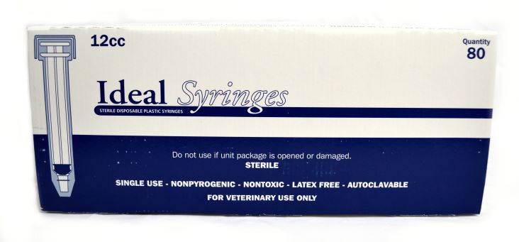 Neogen Luer Lock Disposable Syringe 12cc, 80 ct.