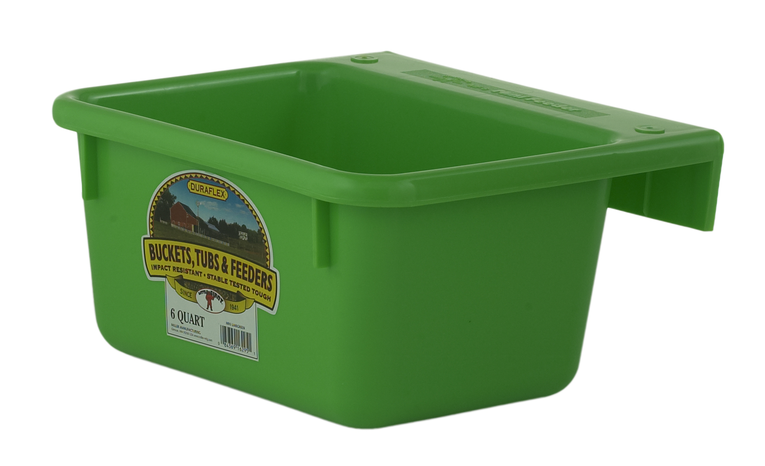 Plastic Mini Feeder, Lime Green, 6 qt.