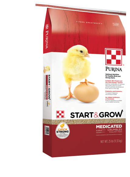 Purina Start & Grow Medicated Poultry Feed 25 lb.