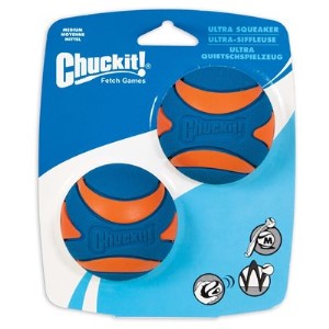 Chuckit Ultra Squeaker Ball Medium, 2 pk.
