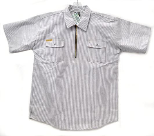 Prison Blue Hickory Short Sleeve Shirt