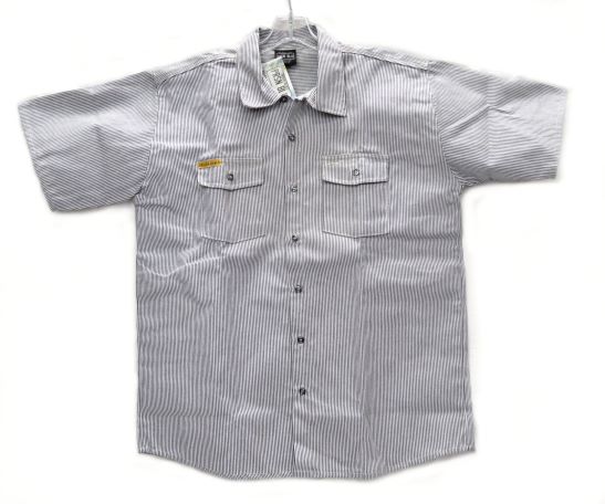 Prison Blue Short Sleeve Button Shirt