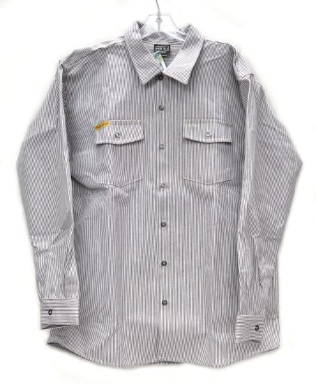 Prison Blue Hickory Long Sleeve Button Shirt