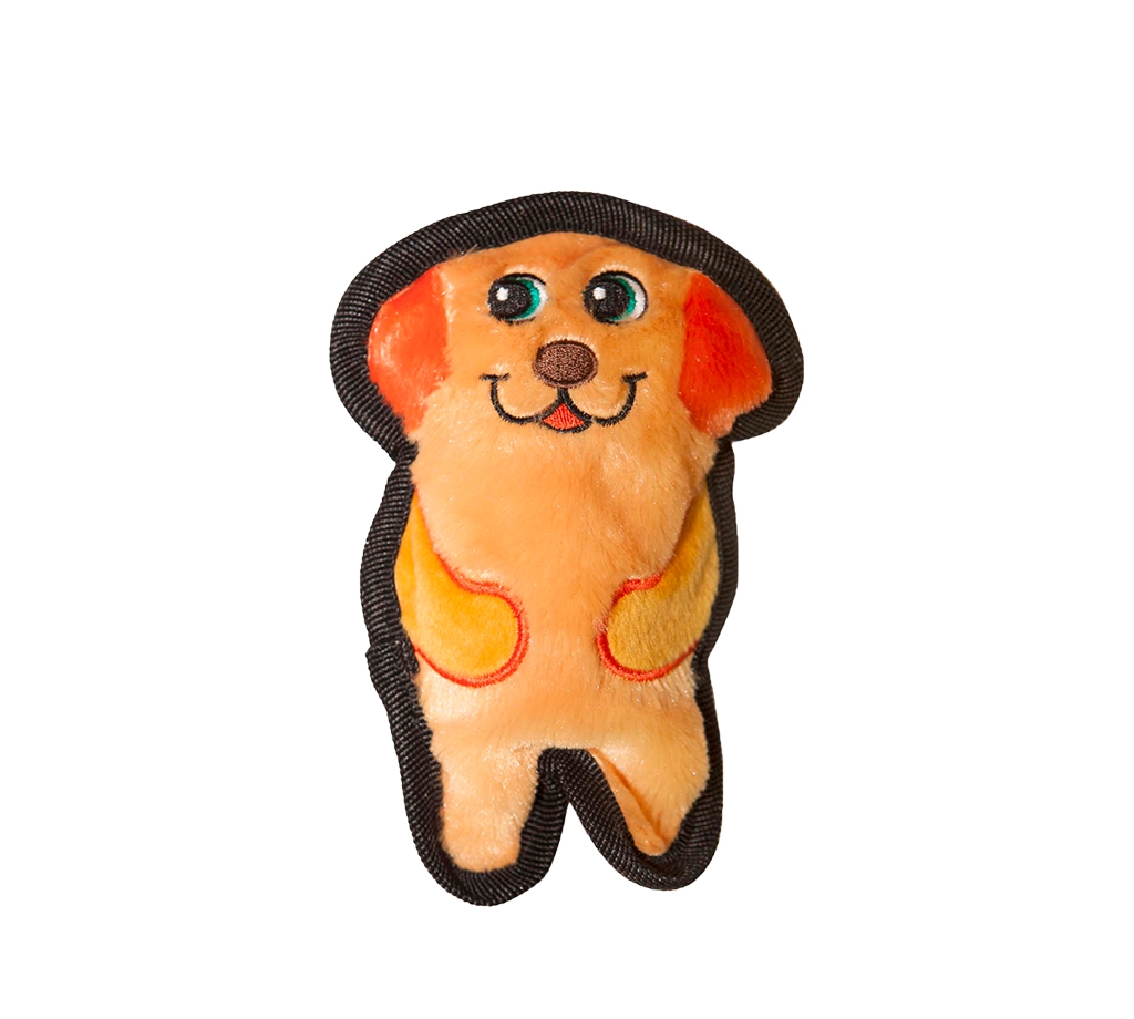 Outward Hound Invincible Mini Orange Dog Stuffing-Free Plush Toy