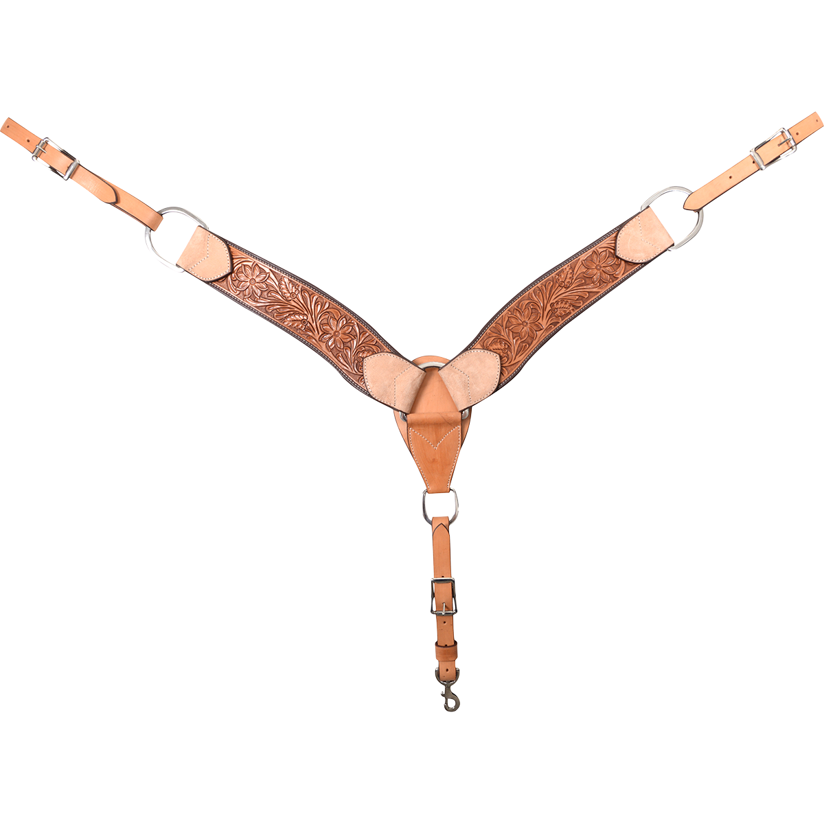 Cashel Desert Flower Tooled Breast Collar 2-3/4"