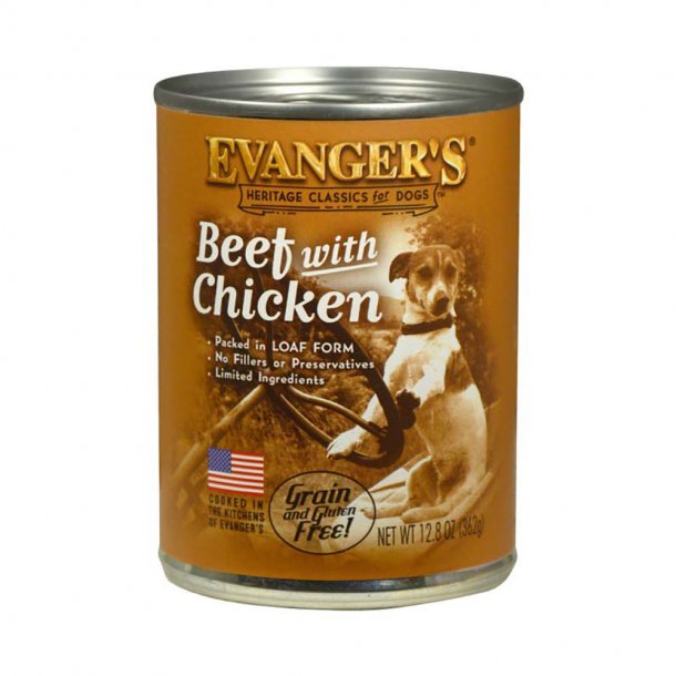 EVANGERS CLASSIC GRAIN FREE BEEF AND CHICKEN 13 OZ