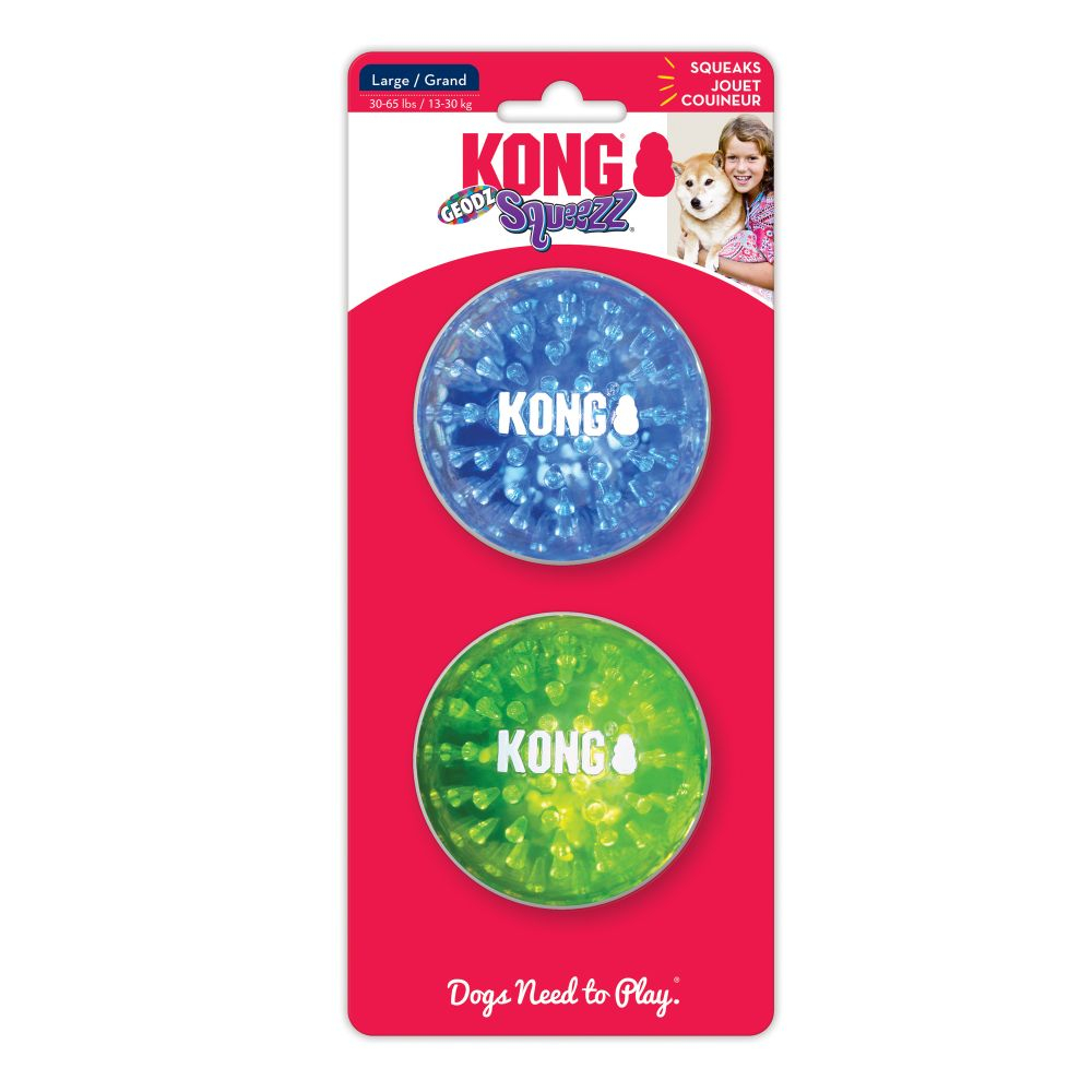 Kong Squeezz Geodz, Large, 2 pk.