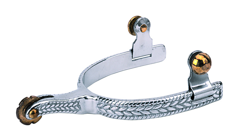 LADIES' ROPING SPUR WITH ENGRAVED BAND