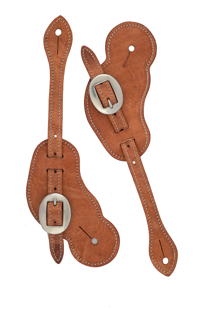 Buckaroo Harness Leather Spur Straps, Russet
