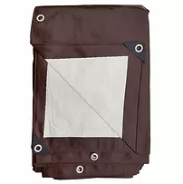BROWN/WHITE TARP 9' X 12'