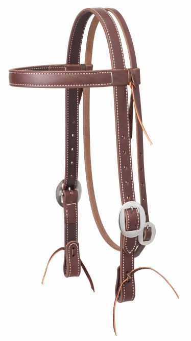 Working Tack Browband Headstall, 1", Stainless Steel