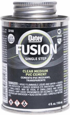 FUSION MEDIUM PVC CEMENT, 4 OZ.