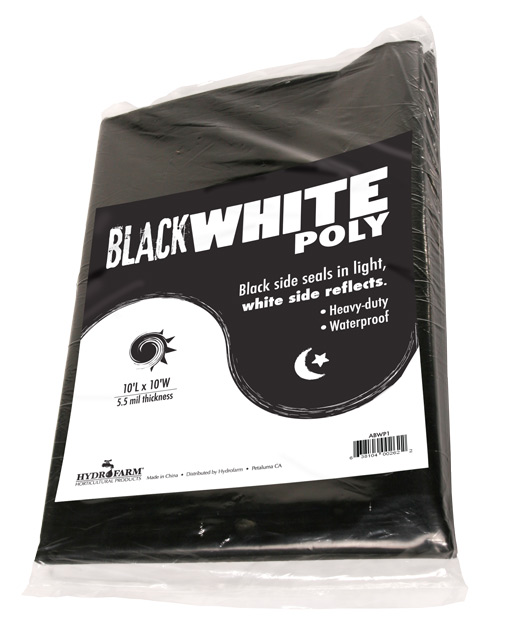 HydroFarm Black & White Poly, 10' x 10'