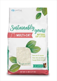 Sustainably Yours Natural Multi-Cat Litter, 13 lb.