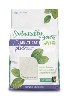 Sustainably Yours Natural Multi-Cat Plus Extra Odor Control Litter, 26 lb.