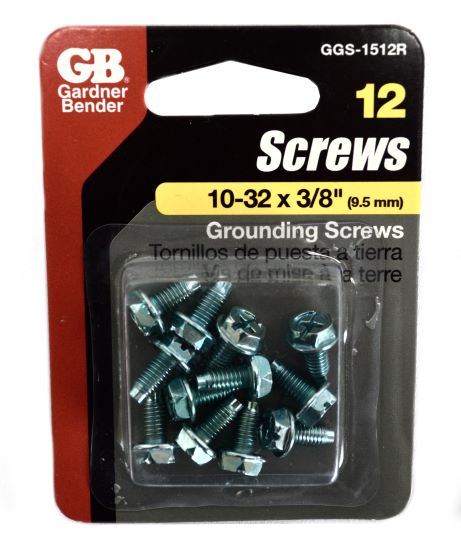 Grounding Screw, 3/8", 12 pk.