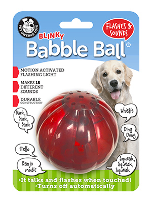 Pet Qwerks Blinky Babble Ball Flash and Sound