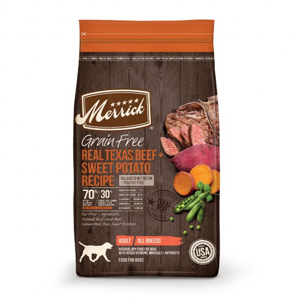 Merrick Grain-Free Texas Beef and Sweet Potato, 30 lb.