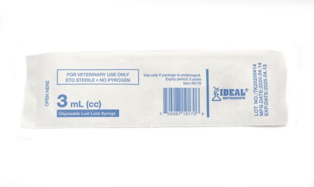 Neogen 3cc Luer Lock Syringe