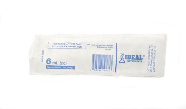 Syringe 6cc Luer Lock Tip