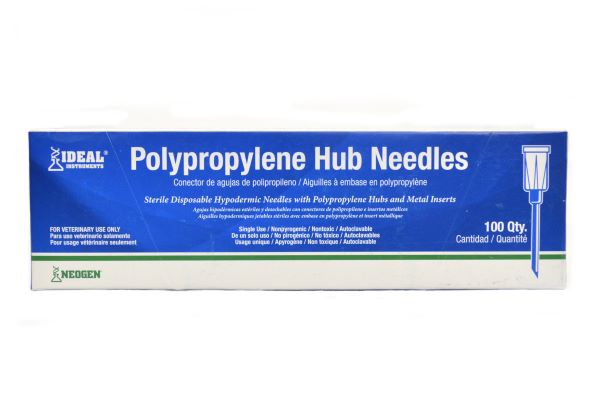 Poly Hub Needle 16ga.x1/2in. 100 Pack