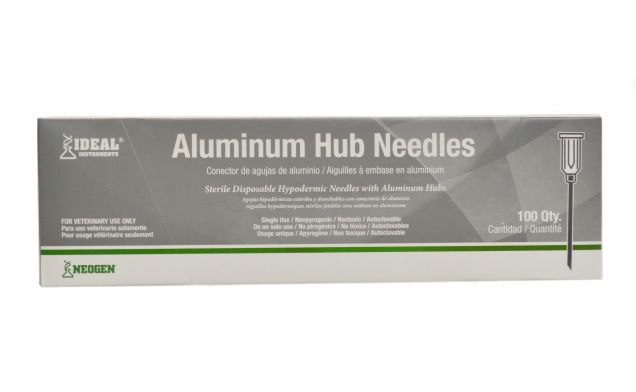 Aluminum Hub Needle 16ga.x5/8in. 100 pack
