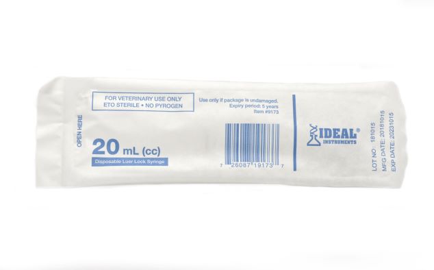 Syringe 20cc Luer Lock Tip