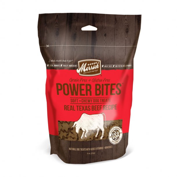 Merrick Power Bites Grain-Free Real Beef Recipe Treats, 6 oz.