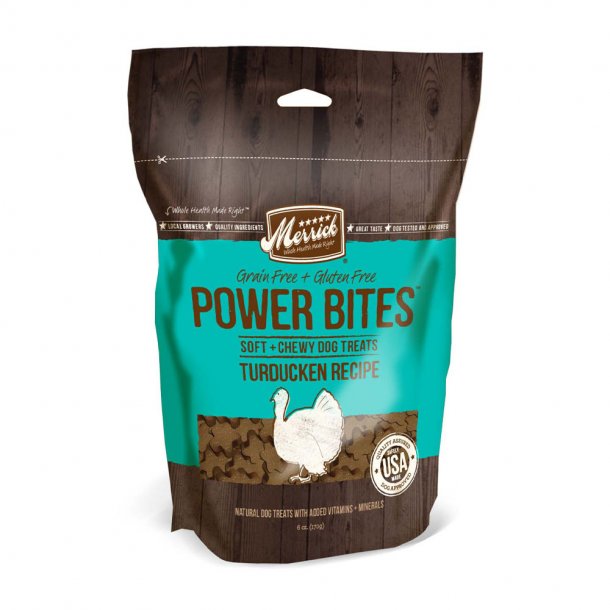 Merrick Power Bites Grain-Free Real Turducken Recipe Treats, 6 oz.