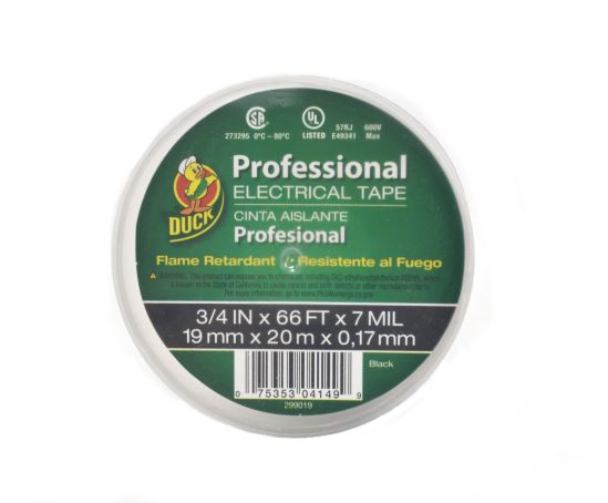 Black Electrical Tape 3/4" x 66'