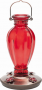VINTAGE HUMMINGBIRD FEEDER, RED