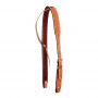 Golden Leather Spider Stamped Slip Ear Headstall, 1-1/4