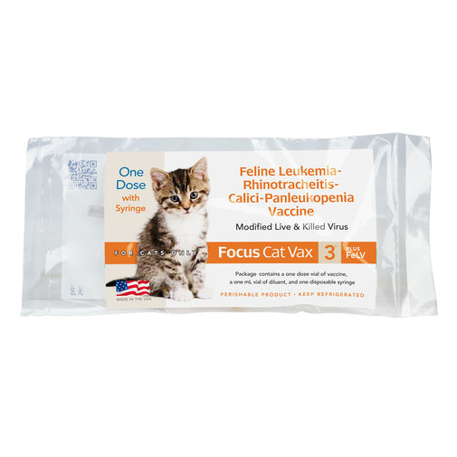 Focus Cat Vaccine 3 Way with FeLV, Single Dose