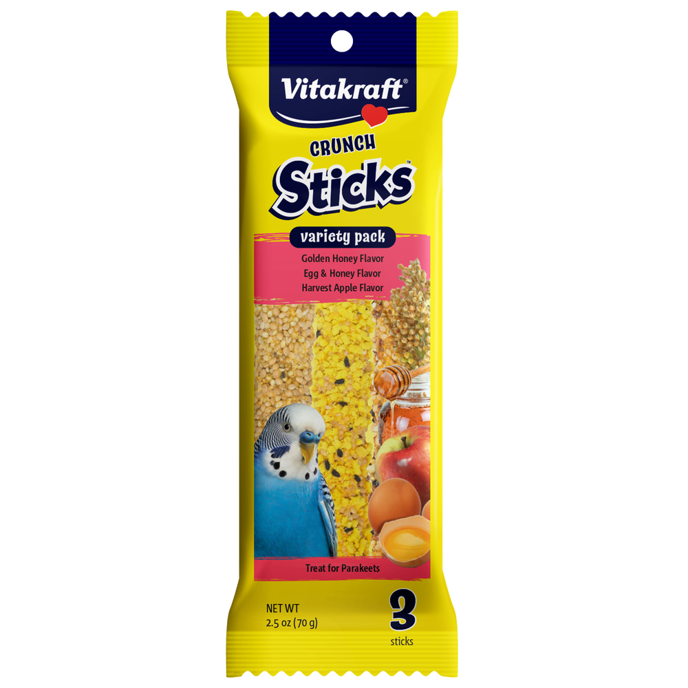 Vitakraft Parakeet Crunch Sticks Variety Pack