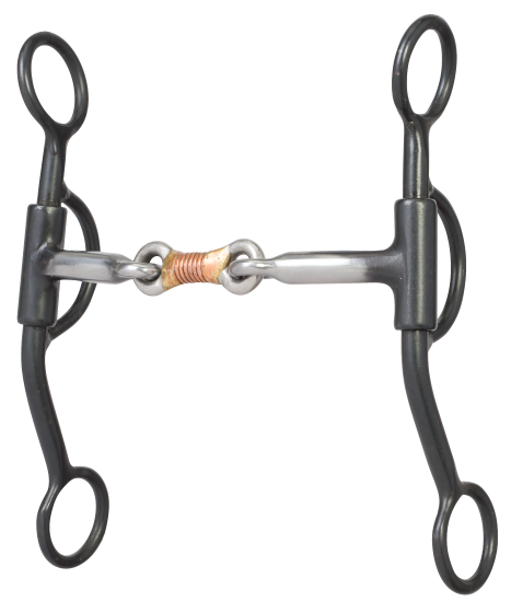 Professional Shank Bit with 5" Sweet Iron Copper Wire Wrapped Dogbone Mouth